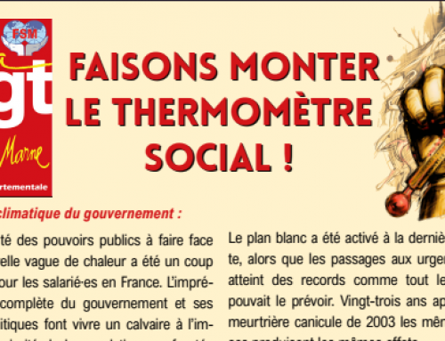Tract : FAISONS MONTER LE THERMOMÈTRE SOCIAL