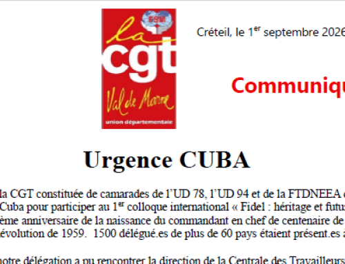 Appel au soutien du peuple cubain, étranglé par l’impérialisme étasunien. Cuba n’est pas seule ! (01/09/2026)